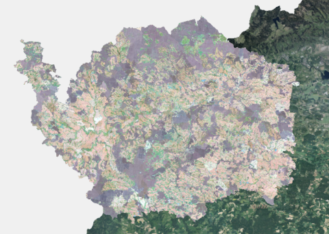 Ukázka z aplikace- celokrajské pokrytí