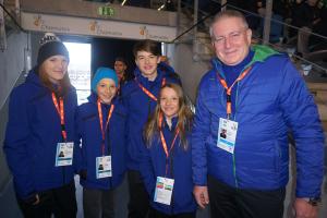 Snowboardisté s hejtmanem Martinem Havlem