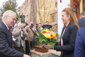 Návštěva prezidenta republiky Miloše Zemana v obci Prameny
