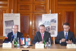 Tisková konference, které se zúčastnil i prezident Svazu léčebných lázní  Eduard Bláha