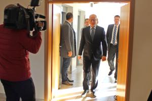 Premiér Bohuslav Sobotka na Krajském úřadě Karlovarského kraje